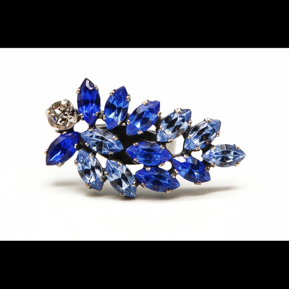 Statement ombré blue cocktail Ring - Picture 2 of 3